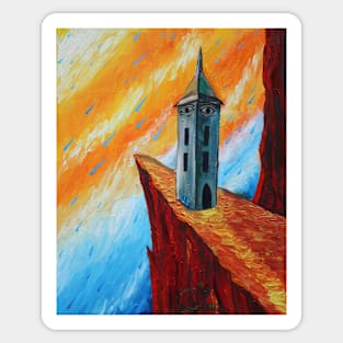 Oil Painting - The Watchtower I. 2012 Sticker